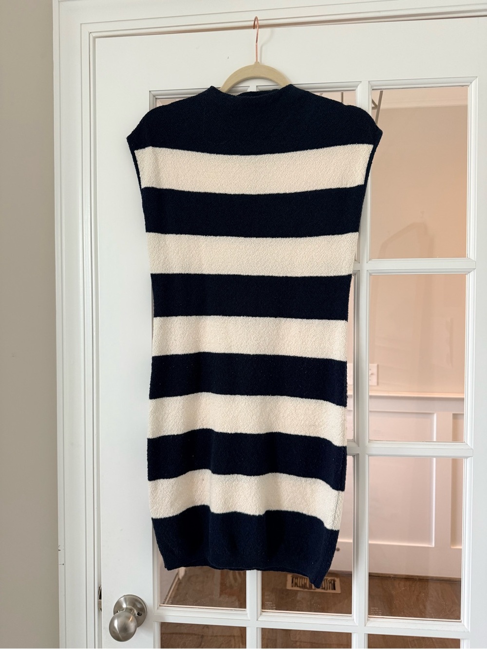 Zara Navy and White Striped L